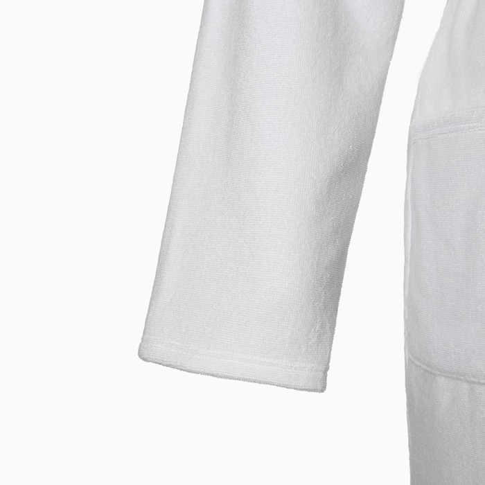 Халат махровый Экономь и Я, мужской размер 52-54 цвет белый, 100% хлопок с AIRO, 320 г/м2 Халат махровый Экономь и Я, мужской размер 52-54 цвет белый, 100% хлопок с AIRO, 320 г/м2