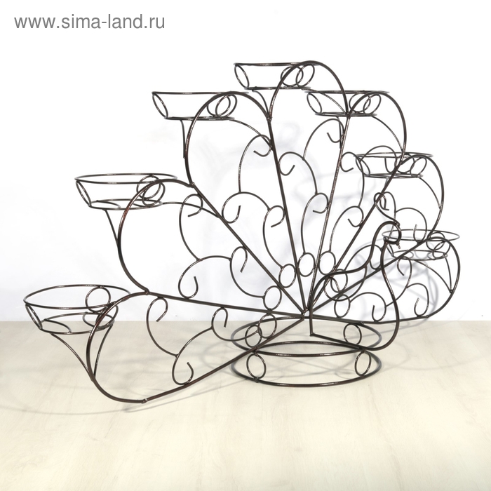 Подставка для цветов &laquo;Павлин&raquo;, d=16 см, цвет чёрный