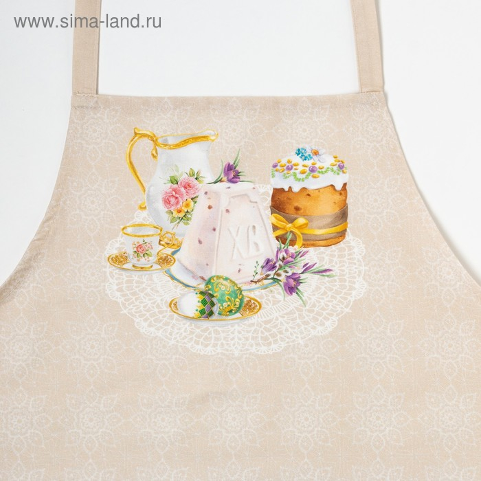 Фартук Этель &laquo;Пасхальные куличи&raquo; 60х70 см, 100% хл, саржа 190 гр/м2