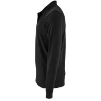 Рубашка поло мужская с длинным рукавом Perfect LSL Men черный меланж, размер S Рубашка поло мужская с длинным рукавом Perfect LSL Men черный меланж, размер S