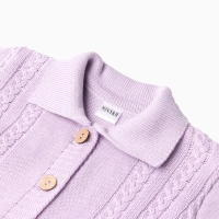 Комбинезон детский вязаный MINAKU, рост 80-86, цвет лавандовый
