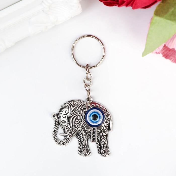 Брелок металл глазки Брелок металл глазки "Индийский слон" с узорами 4х4,5 см
