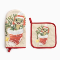 Набор кух. Этель Surprise варежка 15х28см, прихватка 19х19см,100%хл