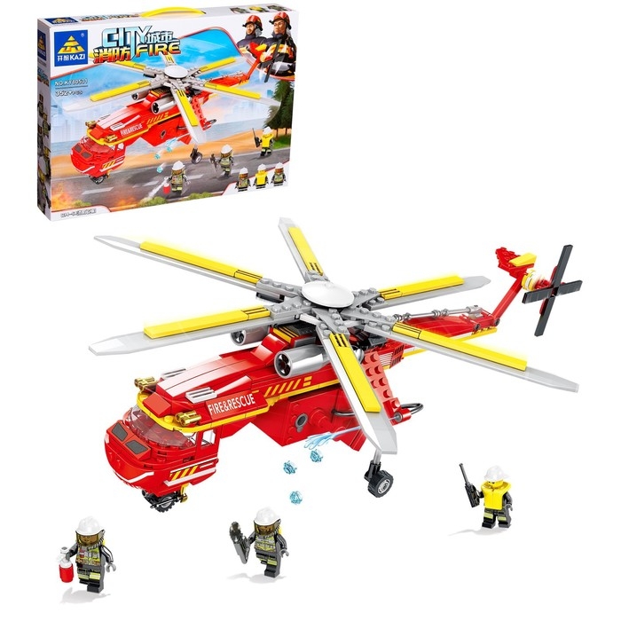 Конструктор пожарные &laquo;Спасательный вертолет&raquo;, стреляет водой, 352 детали