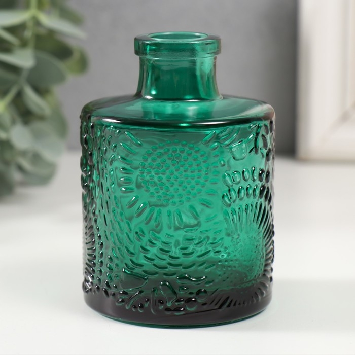 Диффузор для эфирных масел "Подсолнух" 100 мл прозрачный зелёный 6х6х8,5 см