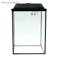 Аквариум "Колонна" с крышкой, 36 литров, 32 х 25 х 45/50,5 см, чёрный