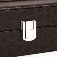 Шкатулка кожзам под часы 6 отделений "Шоколад" 9х31х10 см Шкатулка кожзам под часы 6 отделений "Шоколад" 9х31х10 см