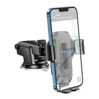 Автомобильный держатель Hoco HW3, беспроводная зарядка, 15 Вт, для 4.5-7.0 дюймов, чёрный Автомобильный держатель Hoco HW3, беспроводная зарядка, 15 Вт, для 4.5-7.0 дюймов, чёрный
