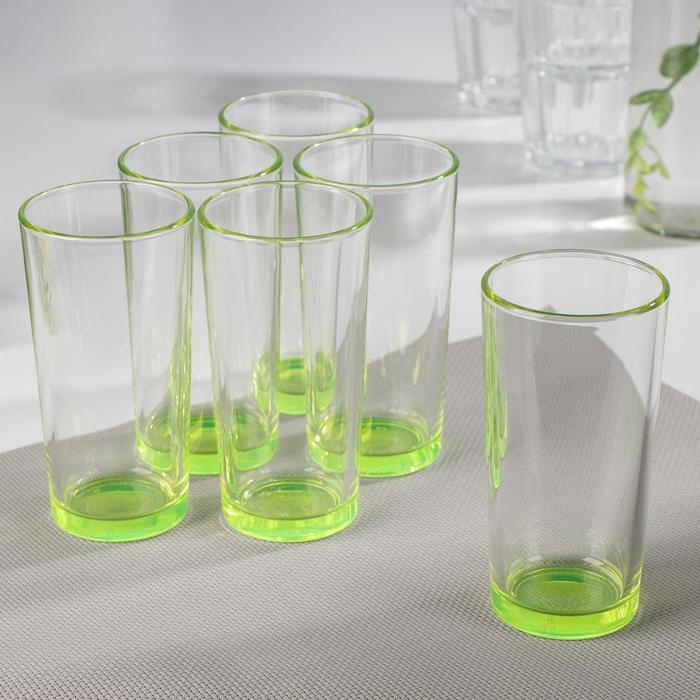 Набор стаканов &laquo;Джем&raquo;, 230 мл, 6 шт, цвет МИКС