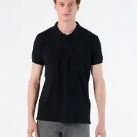 Рубашка поло мужская Phoenix Men черная, размер L