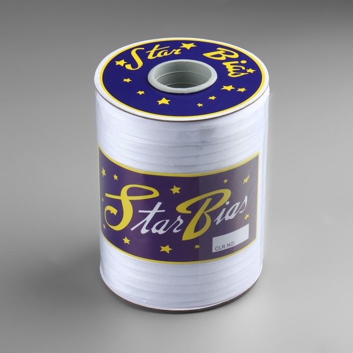 Косая бейка, атласная, 15 мм &times; 132 &plusmn; 1 м, цвет №9001