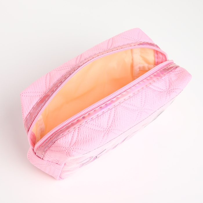 Косметичка на молнии, цвет розовый