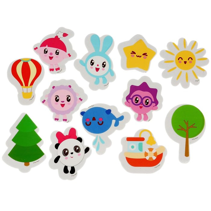 Игрушка для ванны «Капитошка Малышарики», набор стикеров ЕВА, 12 шт, в сетке Игрушка для ванны «Капитошка Малышарики», набор стикеров ЕВА, 12 шт, в сетке