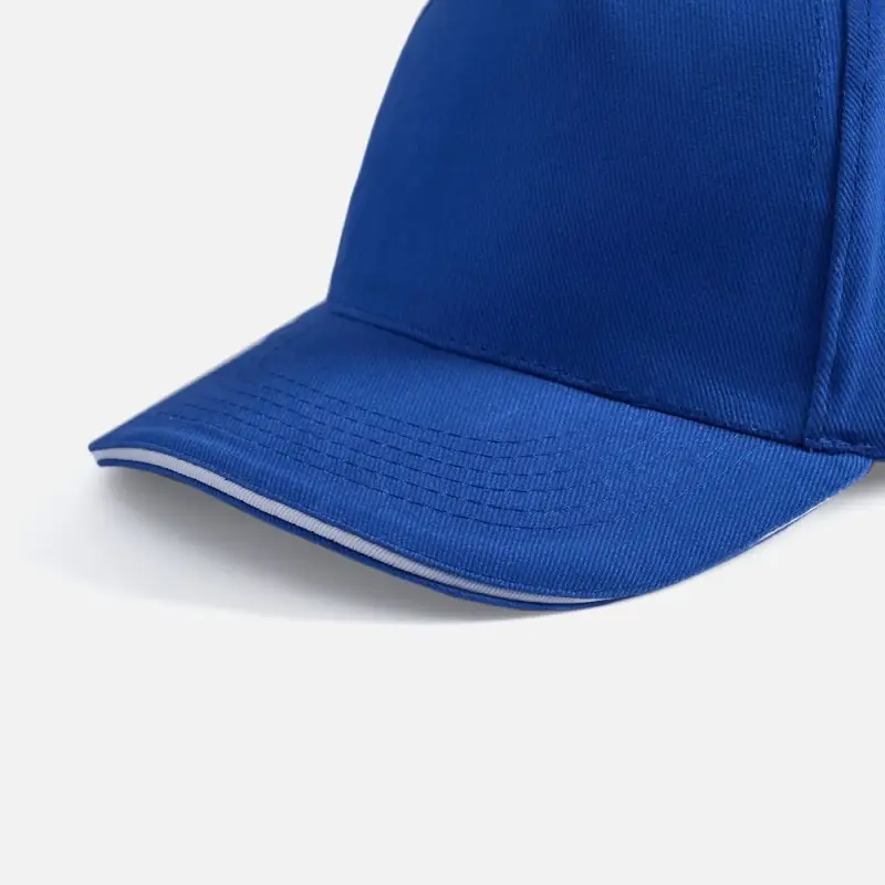 Бейсболка Long Beach, ярко-синяя с белым