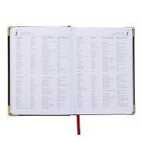 Ежедневник недатированный А5+, 136 листов Sidney Nebraska, твёрдая обложка, искусственная кожа, золотой срез, золотые уголки, чёрный