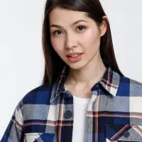 Куртка-рубашка оверсайз унисекс Noah, синяя, размер 3XL/4XL