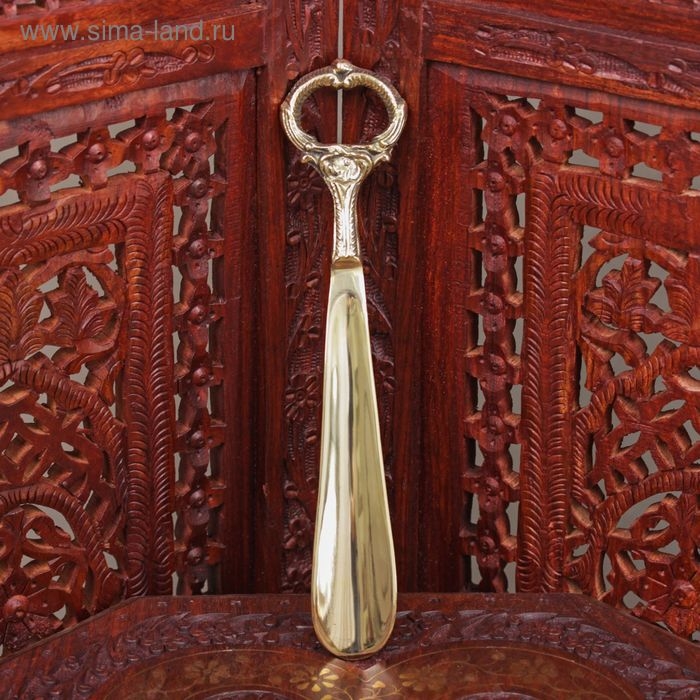 Ложка для обуви Ложка для обуви "Кольцо" латунь 25х5х1 см