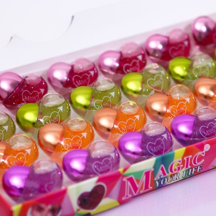 Блеск для губ &laquo;Сердечко&raquo;, микс цветов и ароматов