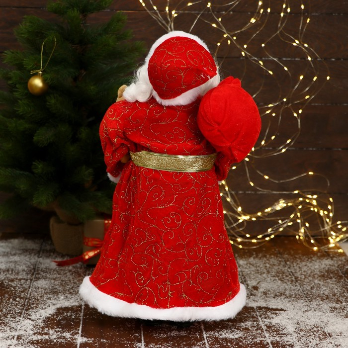 Дед Мороз Дед Мороз "В красной подпоясанной шубе, с подарками" 45х23 см