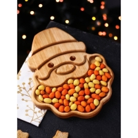 Менажница Adelica &laquo;Новогодний Дед Мороз&raquo;, 28&times;22&times;1,8 см, пропитана маслом, берёза