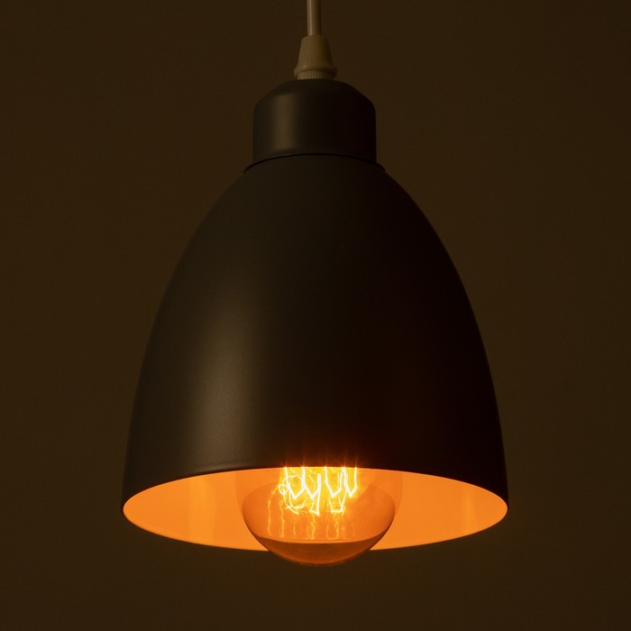 Светильник BayerLux Подвес "Овал" 1x40Вт E27 серый 14х14х18-98 см