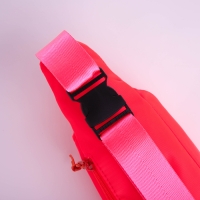 Поясная сумка на молнии, 2 кармана, цвет коралловый Поясная сумка на молнии, 2 кармана, цвет коралловый