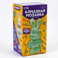Алмазная мозаика на фигурке с полным заполнением &laquo;Зайка&raquo;, зеленый