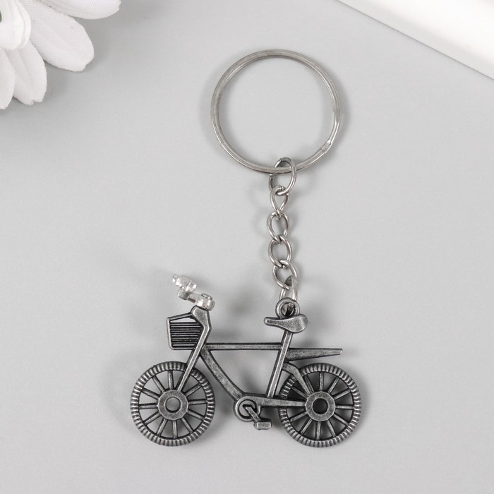 Брелок металл "Велосипед" руль крутится 3,3х4,7 см