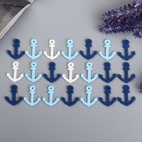 Декор для творчества дерево "Якорь" (набор 20 шт) 13х10 см Декор для творчества дерево "Якорь" (набор 20 шт) 13х10 см