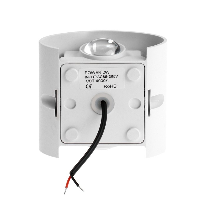 Светильник фасадный &laquo;Полусфера&raquo;, FSD-074, 2 Вт, 4000К, 1 луч, IP65, 220 В, пластик, белый