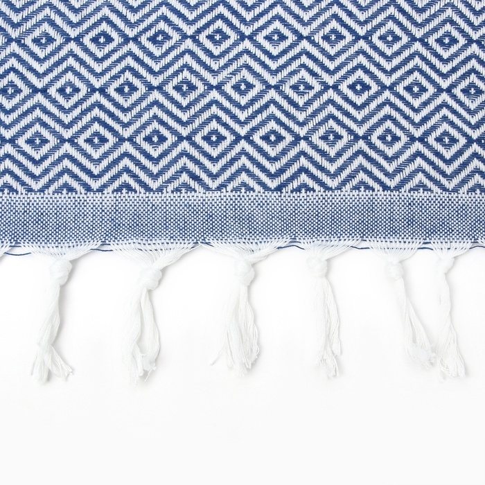 Плед Этель East 100*180см , цв.синий, 80%хлопок, 20% п/э