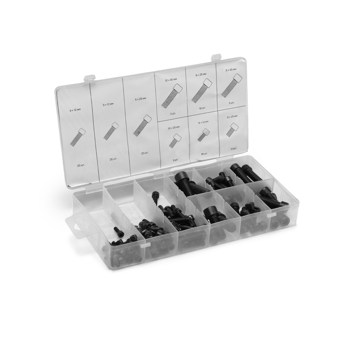 Набор болтов под шестигранник ТУНДРА krep, 106 предметов Набор болтов под шестигранник ТУНДРА krep, 106 предметов