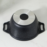 Кастрюля, 1 л, d=18 см, h=13.5 см, стеклянная крышка, антипригарное покрытие, цвет тёмный мрамор Кастрюля, 1 л, d=18 см, h=13.5 см, стеклянная крышка, антипригарное покрытие, цвет тёмный мрамор