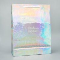 Пакет голографический «Новогодняя поляна», L 31 х 40 х 11.5 см, Новый год Пакет голографический «Новогодняя поляна», L 31 х 40 х 11.5 см, Новый год