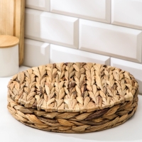 Корзинка для подачи Доляна &laquo;Камыш&raquo;, d=28 см, из соломы