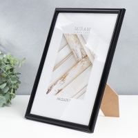 Фоторамка пластик "МИРАМ" 21х29,7 см, (A4) 641877, чёрный (пластиковый экран) Фоторамка пластик "МИРАМ" 21х29,7 см, (A4) 641877, чёрный (пластиковый экран)