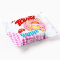 Печенье пончик &laquo;Клубничный взрыв&raquo; с клубникой, 40 г.