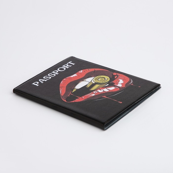 Обложка для паспорта, цвет чёрный