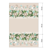 Скатерть "Этель" Beautiful Сhristmas 149х250см c ГМВО, 100%хл, 190 г/м2