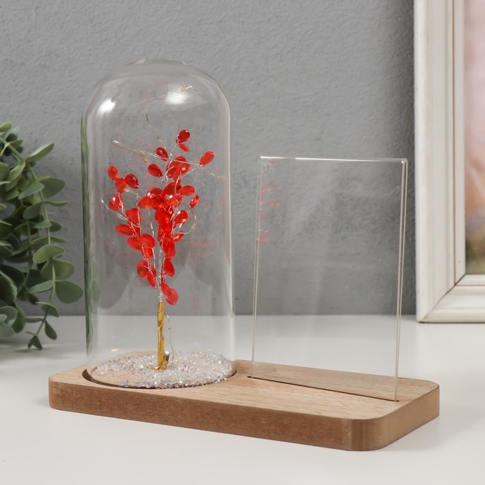 Фоторамка дерево 9х13 см с подсветкой Фоторамка дерево 9х13 см с подсветкой "Красное деревце" от батареек 2хLR1130 19х9х18,5 см