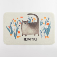 Набор ковриков для ванной Этель "Котики" 2 шт, 80х50 см, 50х40 см, велюр Набор ковриков для ванной Этель "Котики" 2 шт, 80х50 см, 50х40 см, велюр