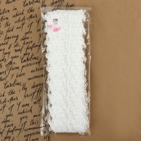 Кружево гипюровое, 60 мм &times; 6,8 &plusmn; 0,5 м, цвет белый