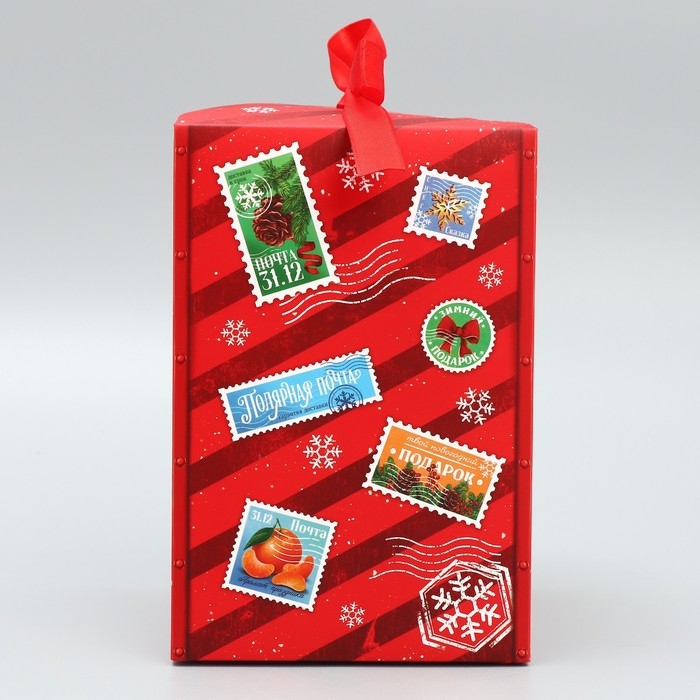 Коробка подарочная новогодняя складная &laquo;С Новым годом!&raquo;, почта, 12 х 18 х 12 см, Новый год