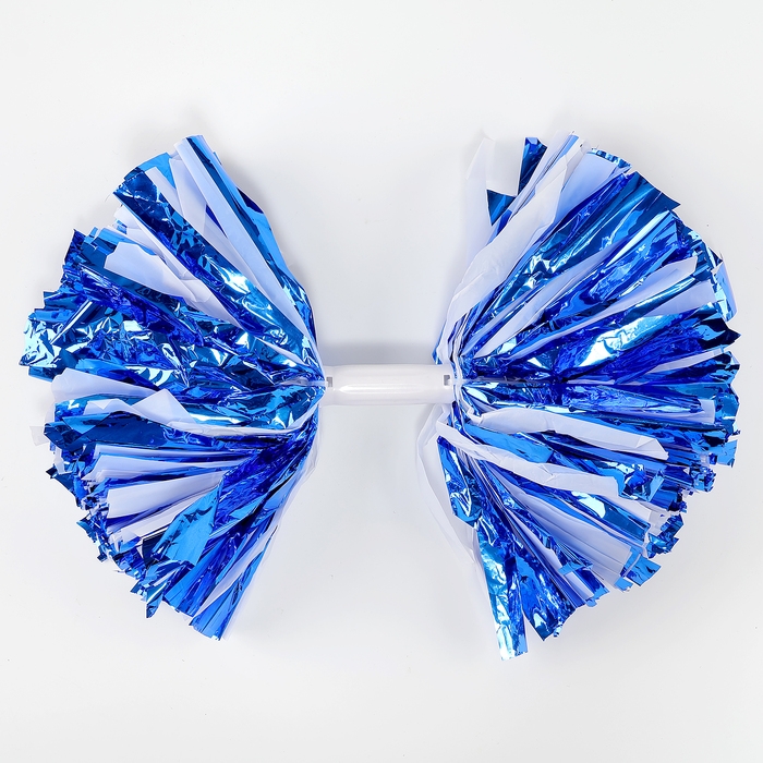 Помпон 1шт, цвет синий+белый Помпон 1шт, цвет синий+белый