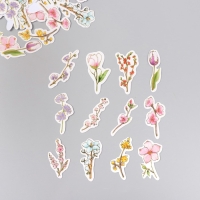 Наклейки для творчества "Весеннее цветение" тиснение золото набор 48 шт 9х7х0,8 см Наклейки для творчества "Весеннее цветение" тиснение золото набор 48 шт 9х7х0,8 см