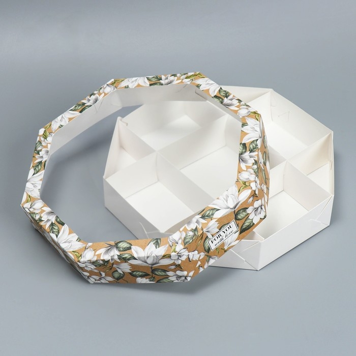 Коробка кондитерская, упаковка, &laquo;For you with love&raquo;, 29 х 29 х 5 см