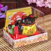 Маятник пластик от солнечной батареи "Кот Манэки-нэко с деревом" чёрный 8х10х6 см Маятник пластик от солнечной батареи "Кот Манэки-нэко с деревом" чёрный 8х10х6 см