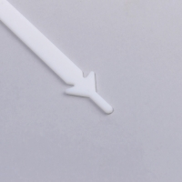 Набор шнурков для обуви, 6 шт, силиконовые, плоские, 13 мм, 9 см, цвет белый