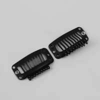 Зажимы для наращивания волос, набор - 4 шт, 3,2 см, цвет чёрный Зажимы для наращивания волос, набор - 4 шт, 3,2 см, цвет чёрный