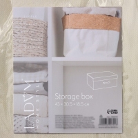 Короб стеллажный для хранения с крышкой LaDо́m &laquo;Франческа&raquo;, 43&times;30,5&times;18,5 см, цвет голубой